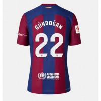 Barcelona Ilkay Gundogan #22 Replica Home Shirt Ladies 2023-24 Short Sleeve